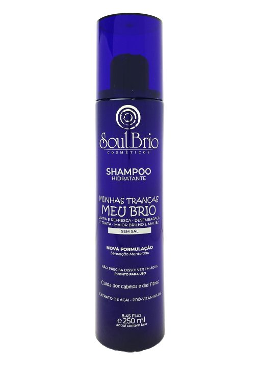 Shampoo Vegano Hidratante Para Fibra Sintética e Orgânica - Minhas Tranças Meu Brio - Fragrância Cítrica